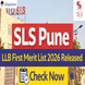 SLS Pune LLB First Merit List 2026 Released; Check Now @symlaw.ac.in